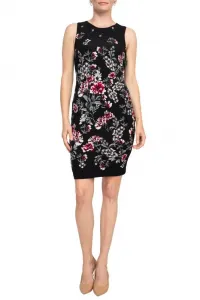 Трикотажное платье без рукавов с круглым вырезом, цветочным принтом и вырезом на спине Truedames