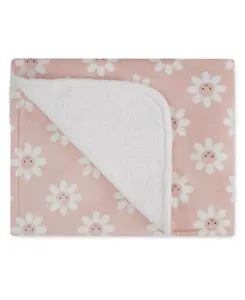 Плюшевое одеяло для девочек с принтом ромашки Huggies, розовый