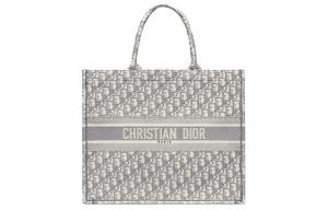 Сумка BookTote с вышивкой, шоппер, сумка через плечо, женская большая сумка gray DIOR