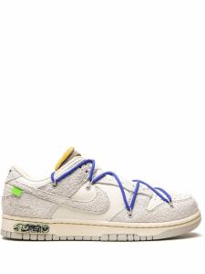 Кроссовки Nike х Off-White Dunk Low, серый/синий