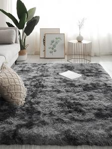 Xinglianxin Ковер 200х300 см для спальни/гостиной, моющийся, с высоким ворсом, в современном стиле, дымчато-серый