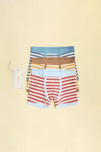 Zara timeless - набор из трех полосатых боксеров, мультиколор