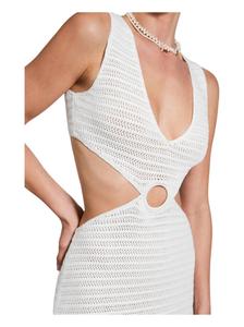 Белое платье с вырезом крючком Sonya Devon Windsor