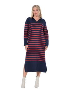 Ulla Popken Темно-синее миди-платье