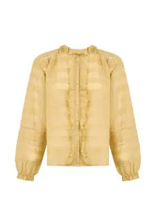 Блузка Peline с оборками и пуговицами Marant Etoile, желтый