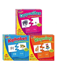 Развивающие пазлы - набор из 3 штук Trend Enterprises, multicolored