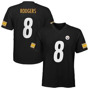 Молодежная реплика игровой футболки аарон роджерс black pittsburgh steelers Outerstuff