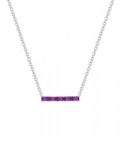 Колье с искусственно выращенным сапфиром (5/8 карата) из стерлингового серебра (также доступно в варианте с несколькими камнями) Macy's, Amethyst