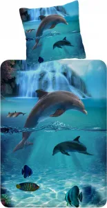 Постельное белье Trendy Bedding Will Dolphin Blue Renforcé 135 см x 200 см ESPiCO