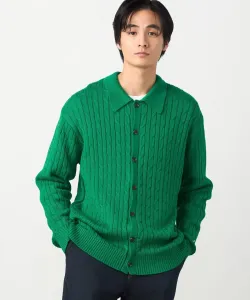 Кардиган с узором «косичка» Comme Ca Ism, цвет Green