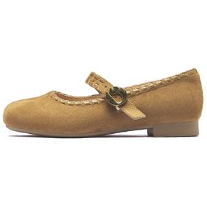 Туфли Мэри Джейн на блочном каблуке 3 см женские AGSDON, Chestnut