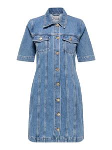 Платье до колена ONLY, Средне-синий деним