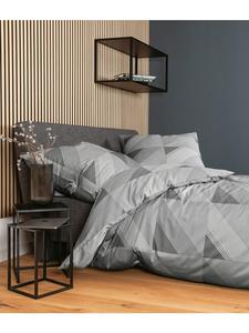 Постельное белье Janine Mako-Satin Cotton JD серого цвета Janine, 155 x 220 + 80 x 80 см