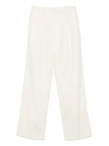 Плиссированные шерстяные брюки Lardini, нейтральный