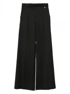 Брюки с геометрическим узором и заутюженными складками NISSA, черный