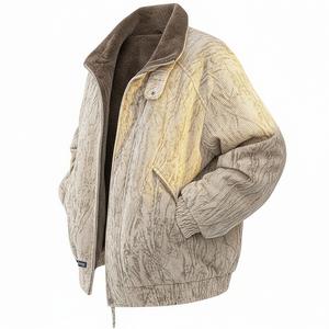 Пуховик Unisex Stand Collar с подкладкой из флиса и карманами-карго Jeep, светло-хаки