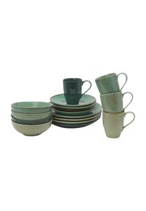 Комбинированный сервиз Nature Collection Green Life, 16 предметов Creatable, зеленый