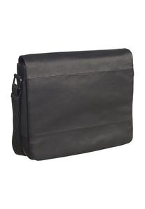 Деловая сумка, кожаная, с отделением для ноутбука, однотонная Heyden, черный