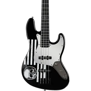 Электрогитара Schecter JD DeServio J-4. Цвет Gloss Black с состаренным флагом 'BLS'