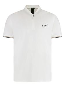 Рубашка-поло облегающего кроя BOSS, белый