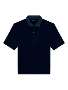 Шерстяная рубашка-поло Paul & Shark, синий