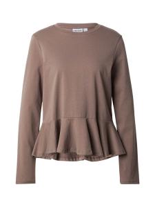 PIECES Лонгслив 'PCDANILLA PEPLUM' в коричневом цвете