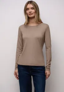 Базовая футболка с длинными рукавами rundhals Street One, Braun