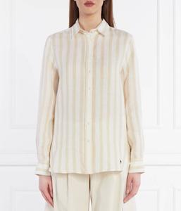 Льняная рубашка лари Regular fit Weekend Max Mara, желтый