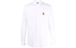 Moschino Мужская рубашка с белыми лацканами, средней длины