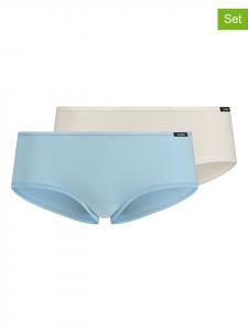 Skiny Комплект из 2 штук: трусики светло-голубого/белого цвета