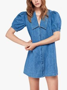 Мини-платье Sailor из денима FRAME, Blue