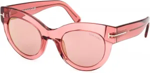 Солнцезащитные очки Tom Ford LUCILLA FT 1063, блестящий розовый/розовый оттенок, размер 51/24/140, женские, Pink