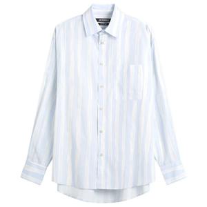 Рубашка в полоску Камарг Jacquemus, синий бежевый gouache print