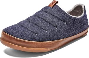 Мужские мягкие хлопковые тапочки OluKai Mahana, джерси из хлопковой смеси и петля из натуральной кожи, удобная и дышащая посадка, синий