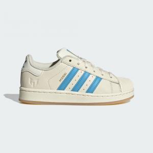 Кроссовки Adidas Superstar Messi Shoes Kids, цвет Cream White/Semi Blue Burst/Gold Metallic