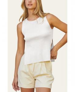 Вязаный топ Gianna для женщин CRESCENT, White