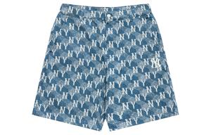 Джинсовые шорты мужские небесно-голубые MLB