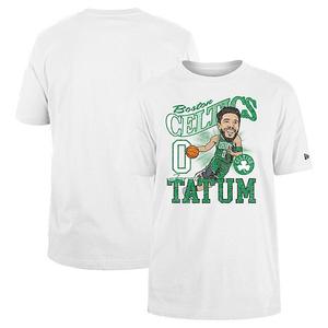 Футболка с карикатурой Джейсона Тейтума в Boston Celtics New Era