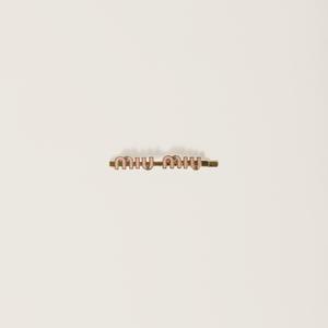 Металлическая лакированная заколка для волос MIU MIU, розовый