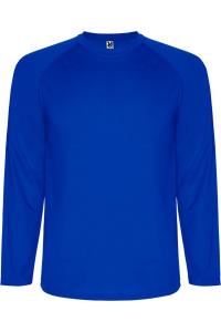 Футболка спортивная Roly Montecarlo с длинными рукавами, синий