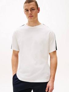 Хлопковая футболка Regular Fit с коротким рукавом и логотипом Tommy Hilfiger, Ecru