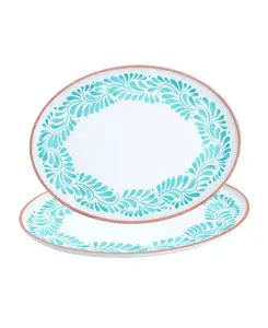 Овальные тарелки из меламина, набор из 2 шт. Infuse, aqua