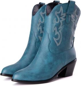 Классические белые женские ковбойские сапоги MRKEWUNEY с остроконечным носком