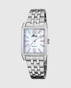 18985/1 Женские часы Square Series из серебряной стали LOTUS, серебрянный