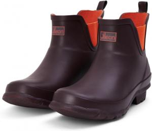 Женские водонепроницаемые резиновые сапоги Jileon до щиколотки - разработаны для широкой стопы и голени - легко надевать и снимать, Chocolate Orange