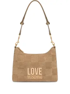 Сумка на плечо в клетку Love Moschino, нейтральный