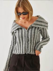 Bianco Lucci Кардиган в темно-сером, крапчато-сером цвете