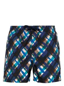 Canali плавки-шорты с абстрактным узором, синий