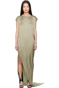 Голливудское платье макси Edfu T Rick Owens, цвет celadon