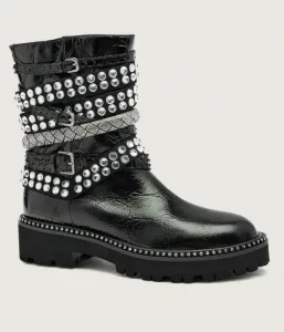 Кожаные ботильоны с несколькими ремешками Kurt Geiger, черный